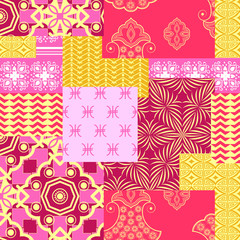 Patchwork fabric bandana