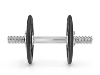 Dumbbell on white