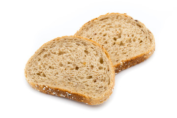 Bread isolated on the white background.