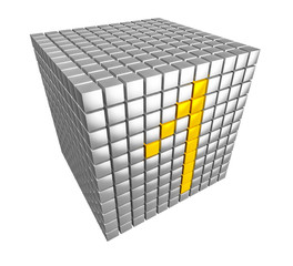 Fototapeta premium number in cube