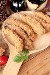 shishamo fried with sause is a delicious.