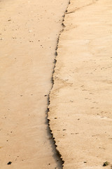 wet sand by the sea