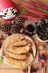 shishamo fried with sause is a delicious.