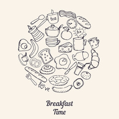 Breakfast vector background
