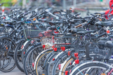 Fahrräder in der Großstadt