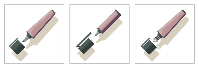 Drawing And Writing Tools Icon Set
