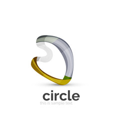 Abstract swirly round logo template