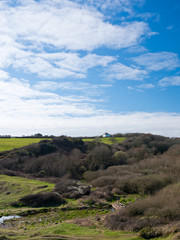 Fototapeta na wymiar View of Beautiful landscape the Lizard Peninsula,Kennack sand,Cornwall,uk.