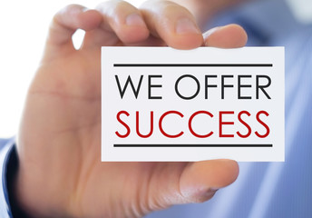 We offer success - Business card