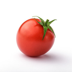 Tomato on white background