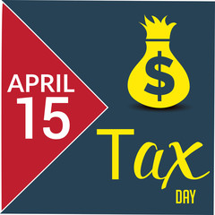 Obraz premium Happy Tax Day Background.