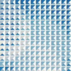 Obraz premium This seamless vector pattern features a geometric arrangement of blue squares divided into triangles, creating a rhythmic gradient effect that transitions smoothly across the square grid design.