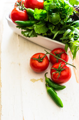 Organic fresh vegetables