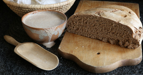 halbes Sauerteigbrot_Anstellgut_Brotkorb