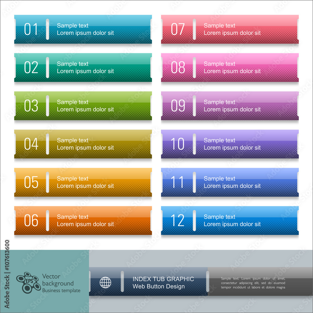 Wall mural web button and headline design #vector graphics