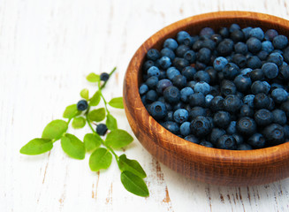 Bowl with Blueberries
