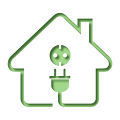 Logo maison et électricité.