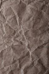 Brown crumpled paper for background