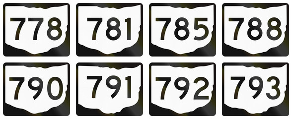 Collection of Ohio Route shields used in the United States