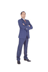 Proud businessman on white background, concept