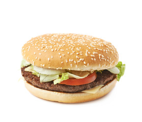 Fresh hamburger isolated