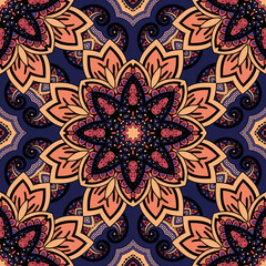 Vector Seamless Abstract Tribal Pattern