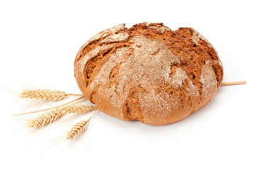Fresh bread and wheat.