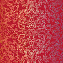 Abstract floral seamless pattern. Geometric floral ornamental oriental texture Flourish background