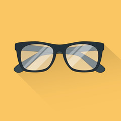 vector glasses icon flat style