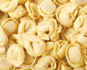 Surface covered with ravioli