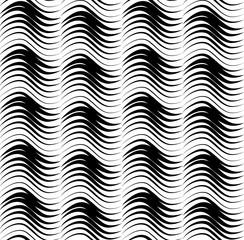 Abastract geometric seamless pattern. Wave grid texture