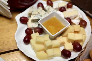 Pieces of cheese