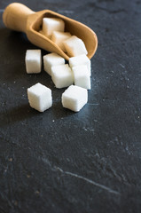 Fototapeta na wymiar White sugar in spoon