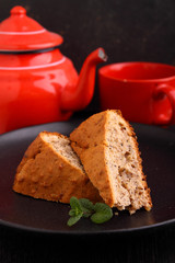 homemade pastries, banana bread with nuts
