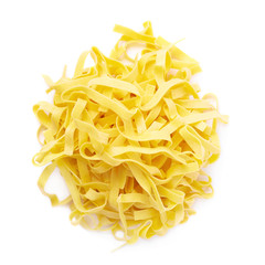 Pile of fettuccine ribbon pasta