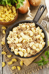 Pasta with minced meat