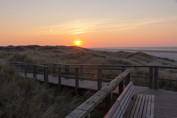 Fototapeta premium Sonnenuntergang auf Juist