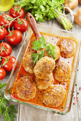 Meat cutlets with cabbage