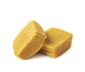 Bouillon stock broth cube isolated