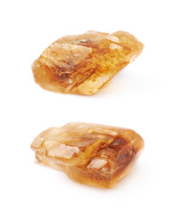 Single rock sugar crystal isolated