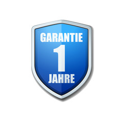 1 Year Warranty shield (non-English text - 1 Year Warranty)