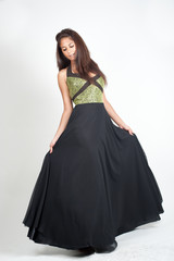 woman lady model studio photograph on white screen