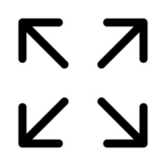 Expand to full screen / fullscreen line art icon for apps and websites © martialred