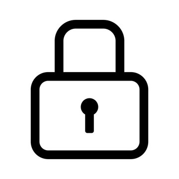 recommend clip art: Security lock line art icon for apps and websites