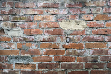 Fototapeta premium Old brick wall Old red brick background