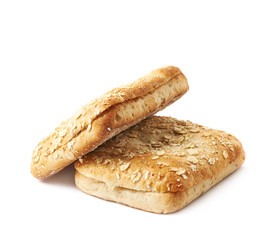 White bread buns composition