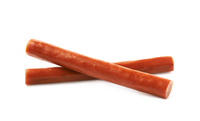 Meat sausage stick snack isolated