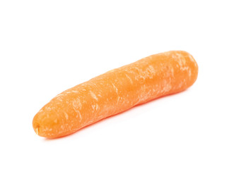 Single baby carrot isolated