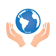 Hand Holding Earth World Fundraising Donation and Charity Icon