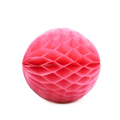 Honeycomb pom-pom ball decoration isolated